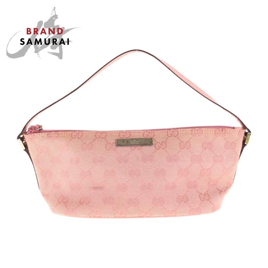 GUCCI（グッチ） 美品 ピンク シルバー金具 GGキャンバス 039 1103 