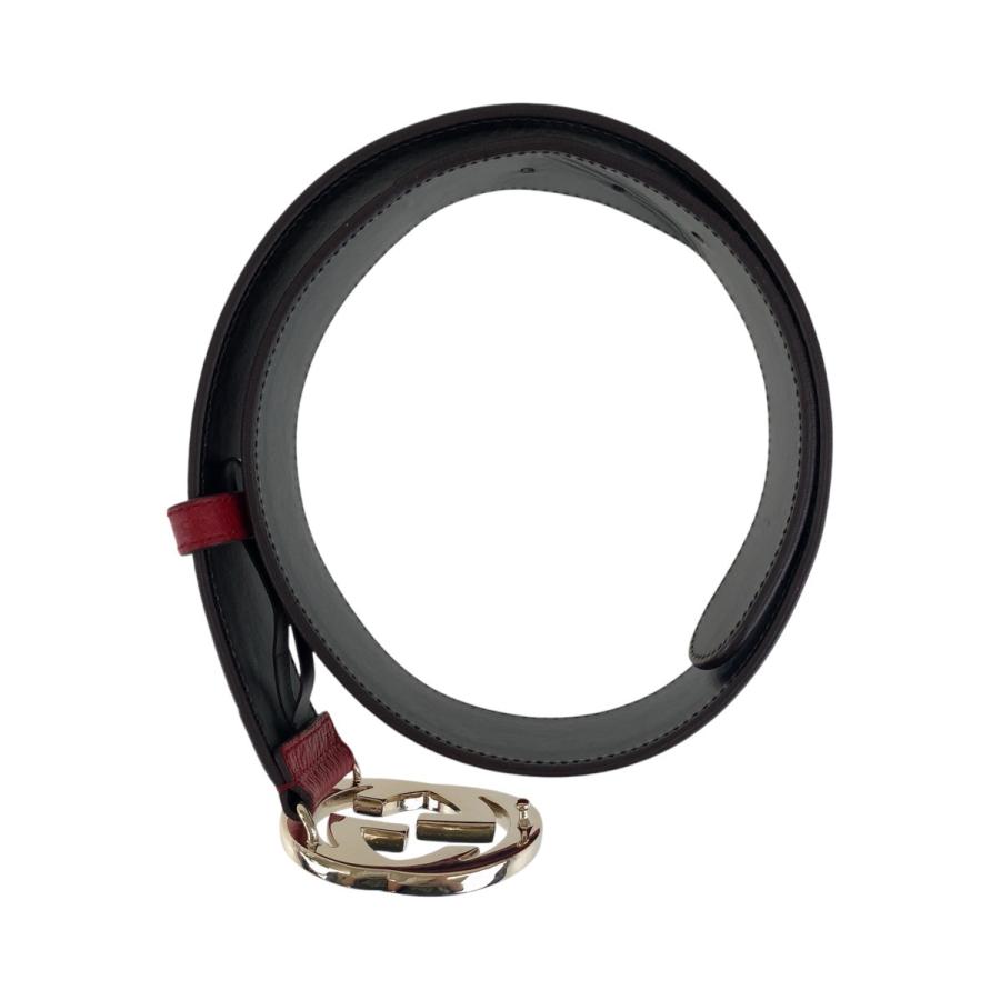 美品 GUCCI グッチ シェリーライン インターロッキング 75cm/30インチ レッド ネイビー ゴールド キャンバス/レザー 114876 ベルト 411069 | GUCCI | 02