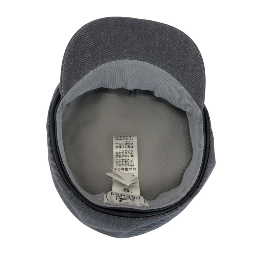 美品 HERMES エルメス セリエ サイズ58 グレー シルバー金具 コットン/ビスコース キャスケット レディース 411157 | HERMES | 08