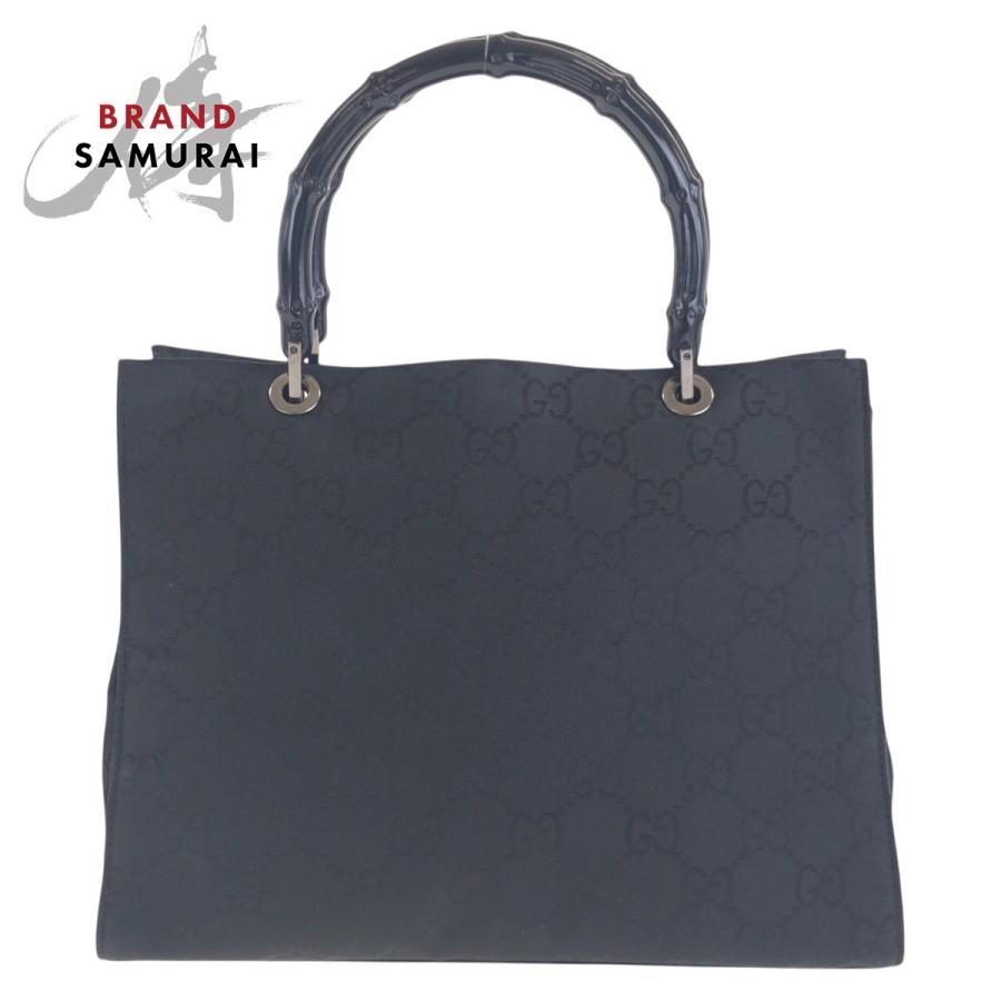 美品 GUCCI グッチ バンブー バッグ トートバッグ 黒 GUCCI（グッチ） 美品 バンブー ブラック 黒 シルバー金具 GG
