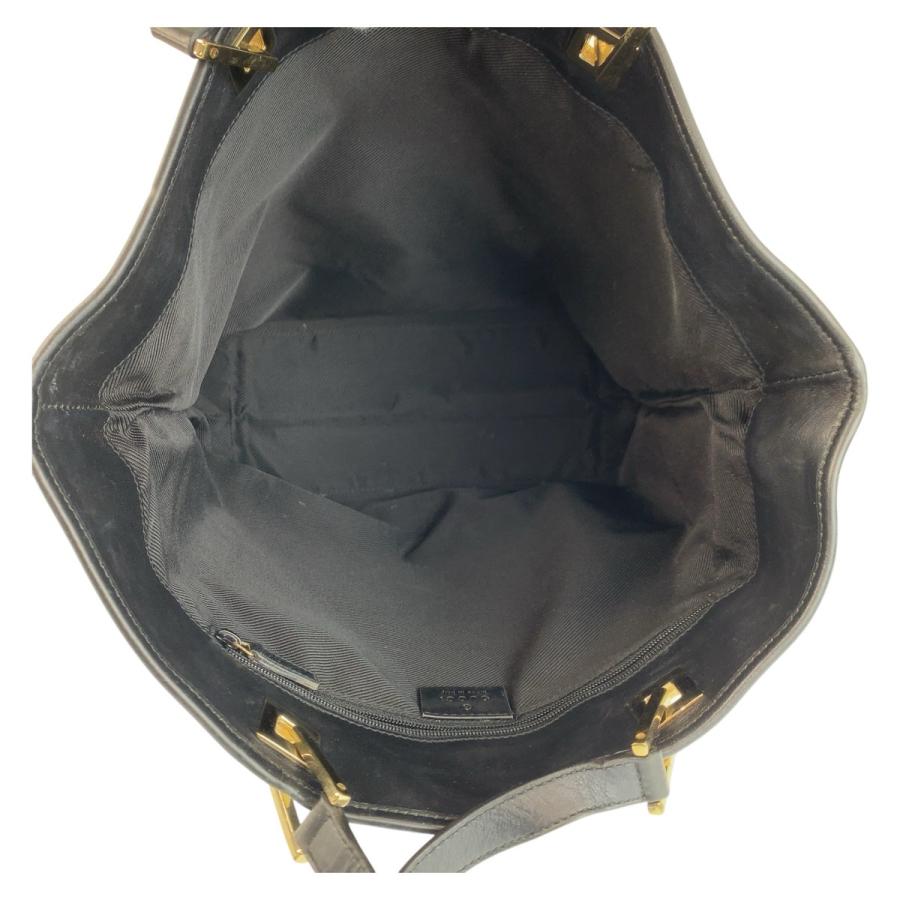 GUCCI（グッチ） 美品 ブラック 黒 ゴールド金具 GGキャンバス/レザー