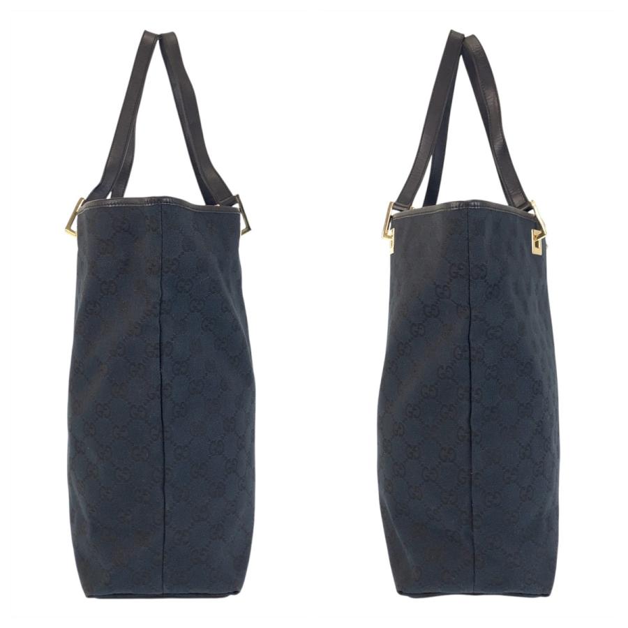 GUCCI（グッチ） 美品 ブラック 黒 ゴールド金具 GGキャンバス/レザー