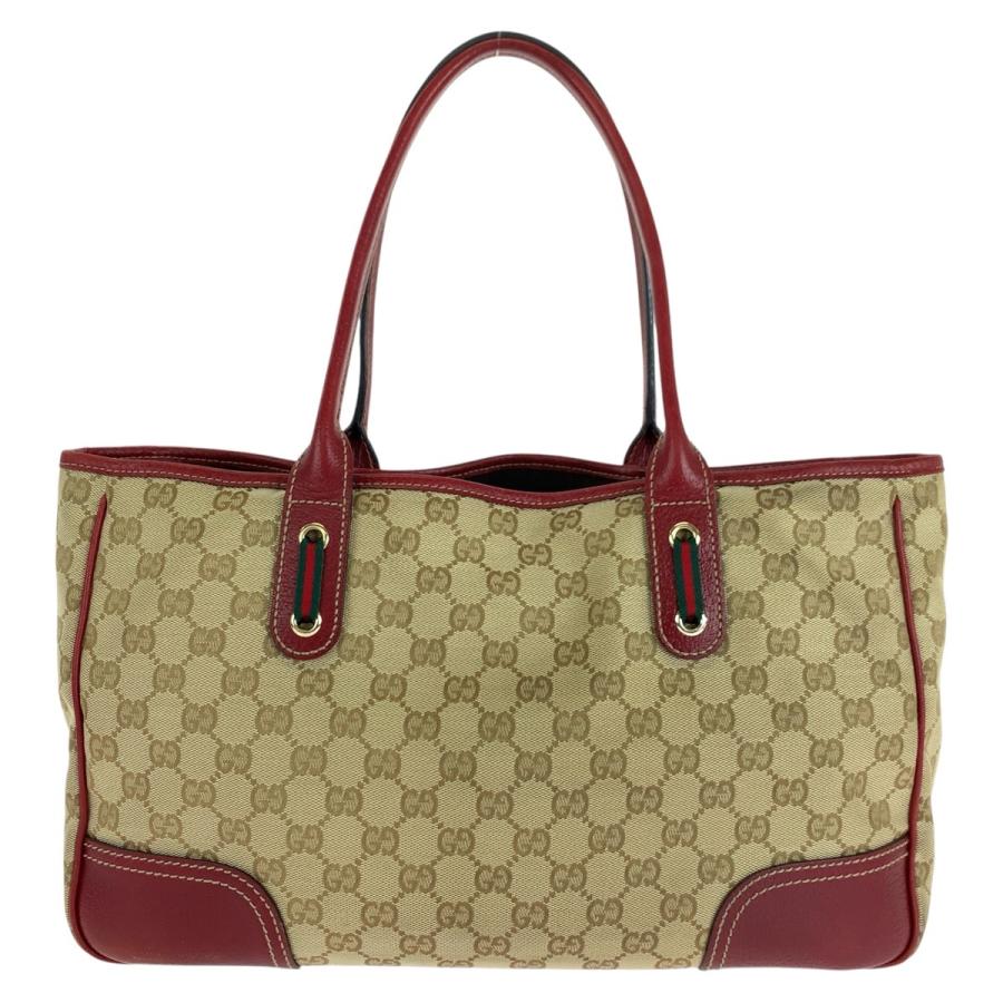 GUCCI（グッチ） 美品 シェリーライン プリンシー ベージュ レッド 