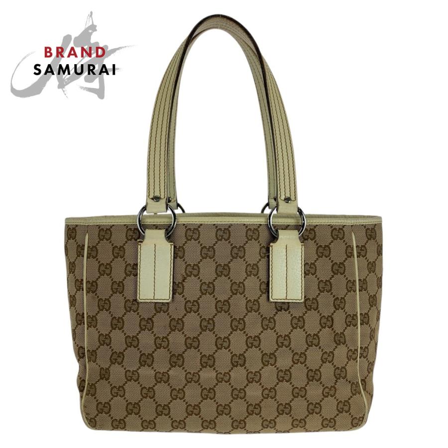 GUCCI（グッチ） ベージュ ホワイト 白 GGキャンバス/レザー 11309 