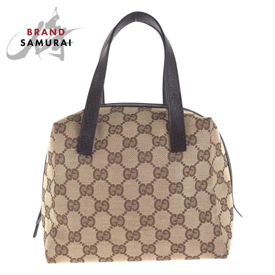 GUCCI（グッチ） 美品 ベージュ ブラウン シルバー金具 GGキャンバス 