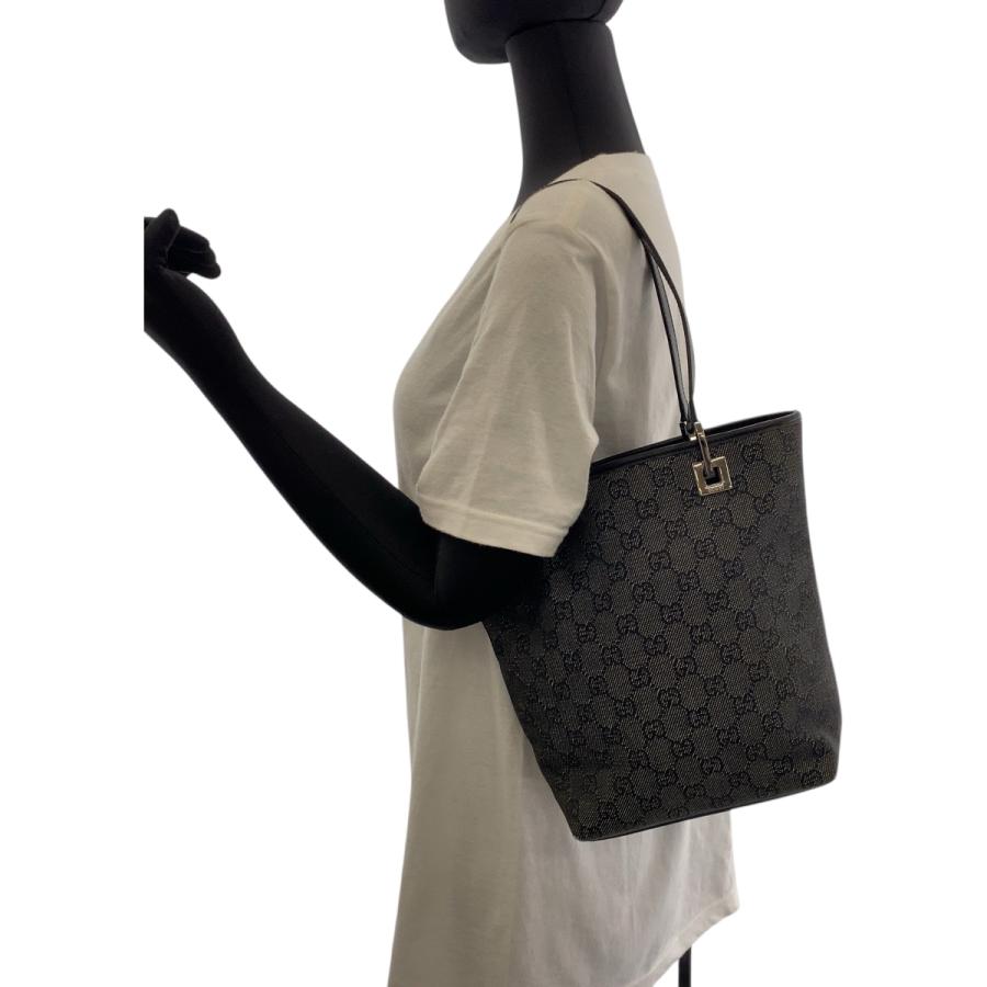 グッチ　ブラックバッグ GUCCI（グッチ） 美品 ブラック 黒 シルバー金具 GGキャンバス 31244