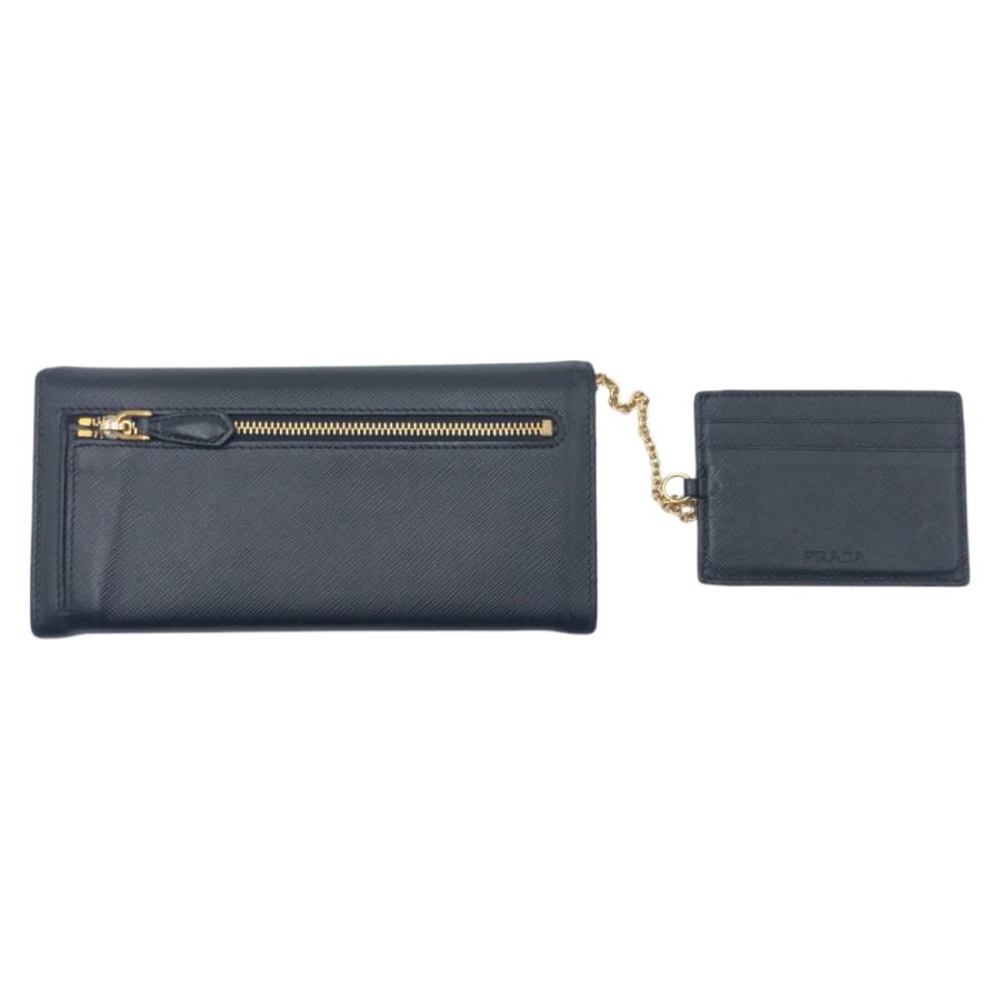 美品 PRADA プラダ サフィアーノ ブラック 黒 ゴールド金具 レザー 弱 