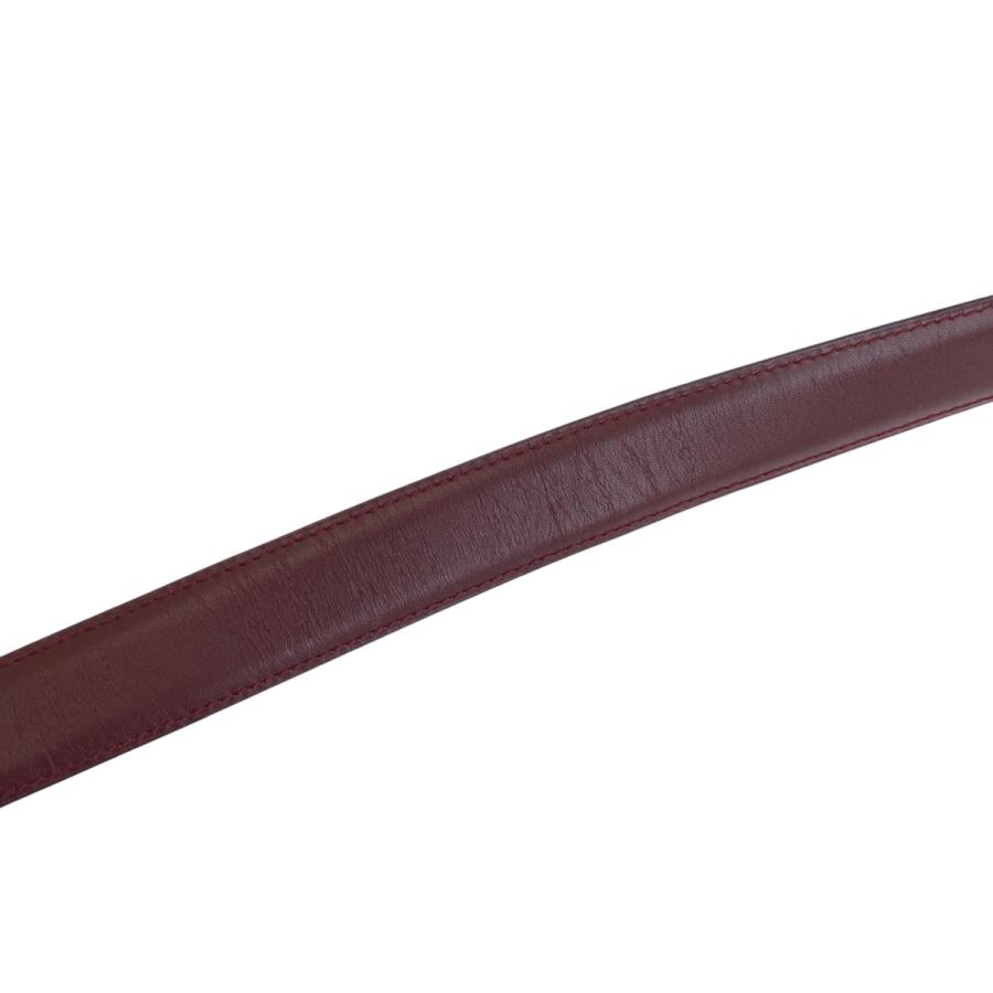 美品 CARTIER カルティエ サントス マストライン ボルドー ゴールド金具 レザー ベルト バックル メンズ 500021 | Cartier | 07