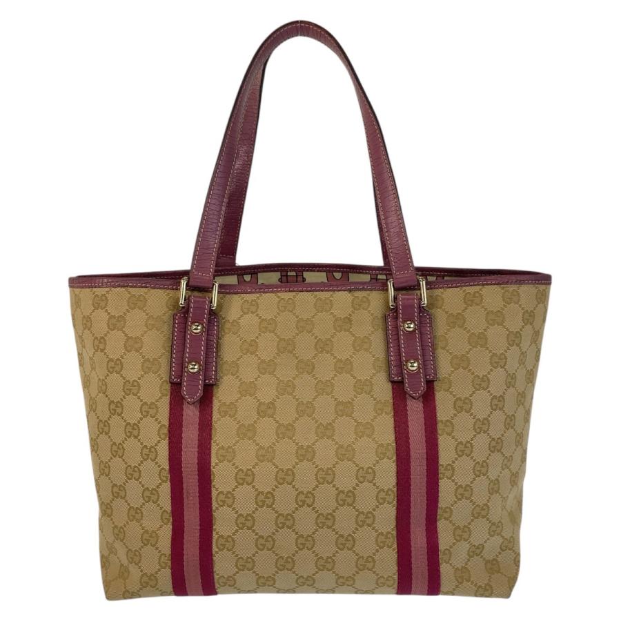 GUCCI（グッチ） シェリーライン ベージュ ピンク ゴールド金具 GG 