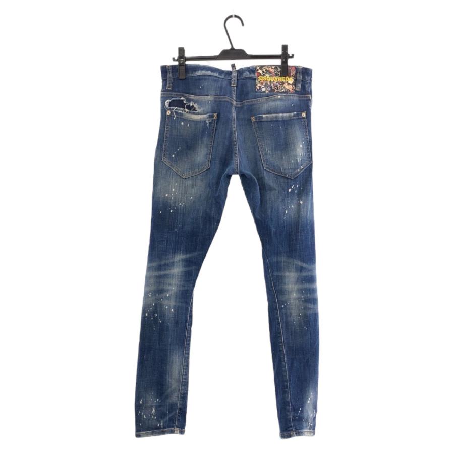 美品 DSQUARED2 ディースクエアード ダメージ加工 ペイント サイズ46 デニム デニムパンツ ジーンズ メンズ 500088 | DSQUARED2 | 01