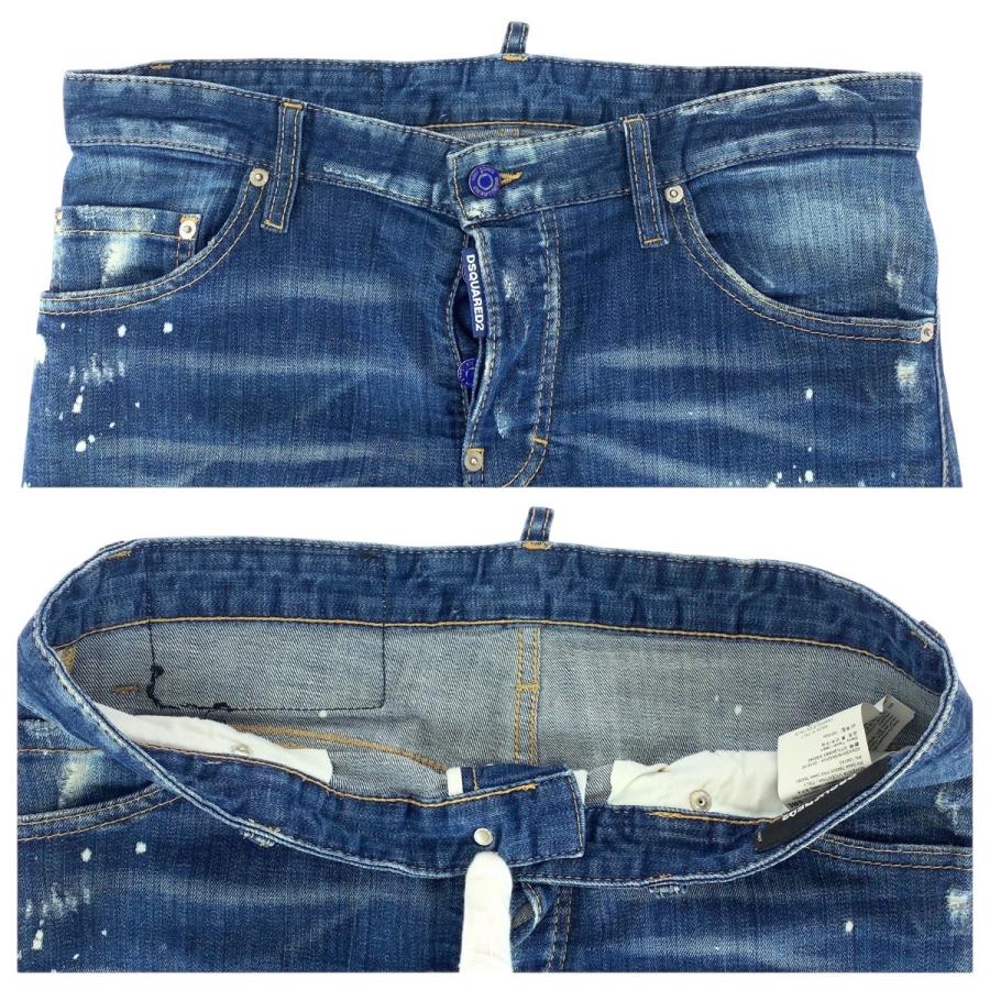 美品 DSQUARED2 ディースクエアード ダメージ加工 ペイント サイズ46 デニム デニムパンツ ジーンズ メンズ 500088 | DSQUARED2 | 04