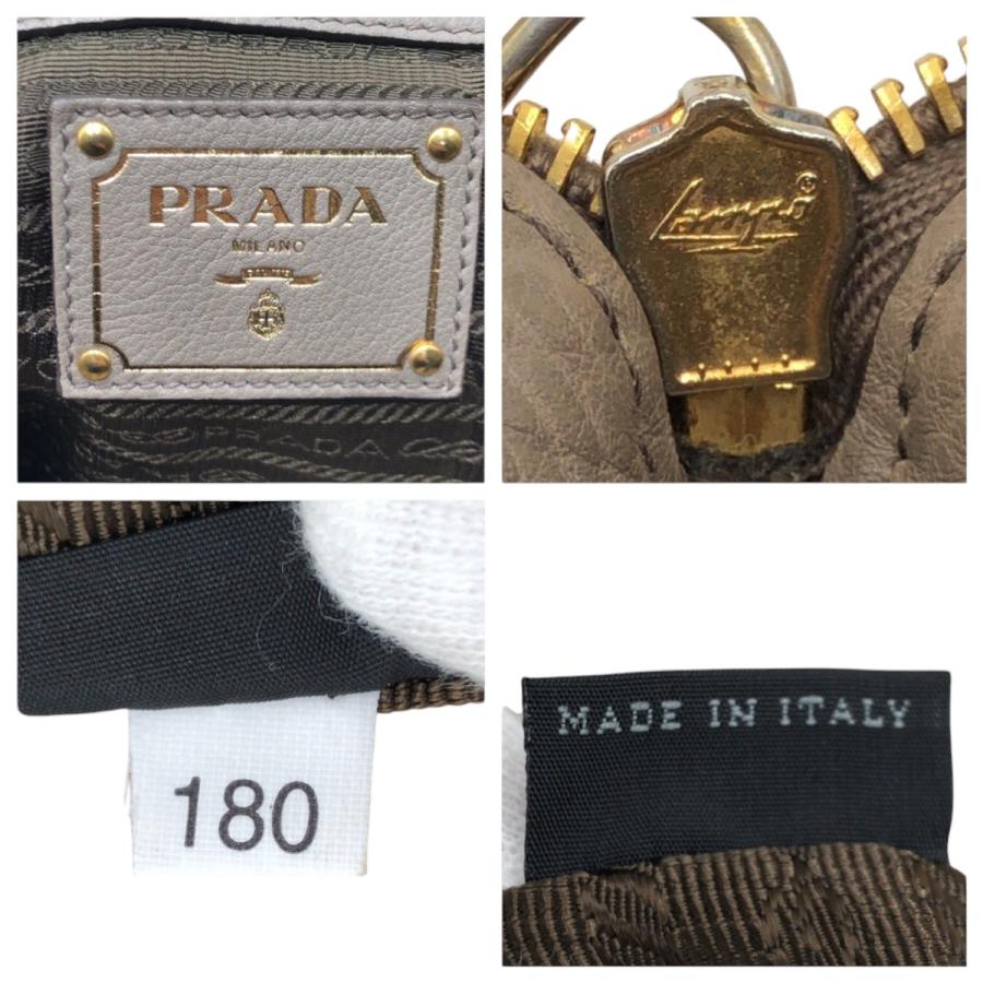 PRADA（プラダ） 美品 ヴィッテロダイノ ベージュ ゴールド金具 レザー