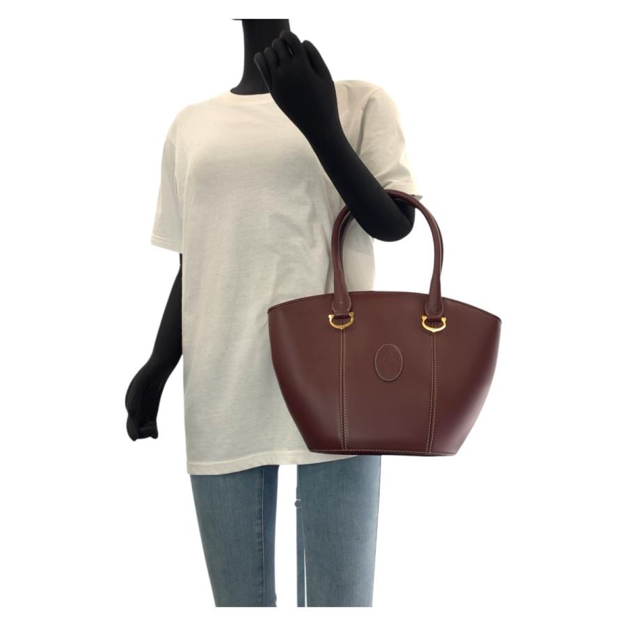 Cartier 美品 CARTIER カルティエ マストライン ワインレッド