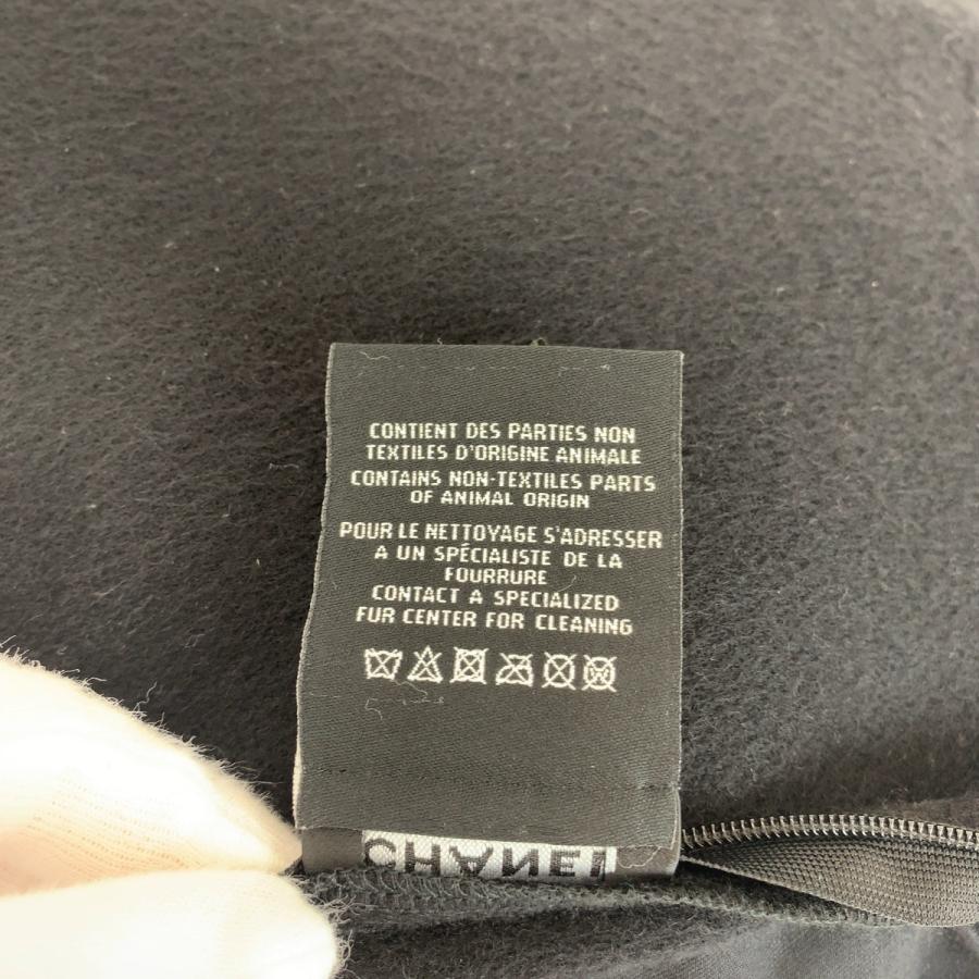 美品 CHANEL シャネル ココマーク ブラック 黒 ムートン/カシミヤ インテリア クッション 男女兼用 レディース 500137 | CHANEL | 07