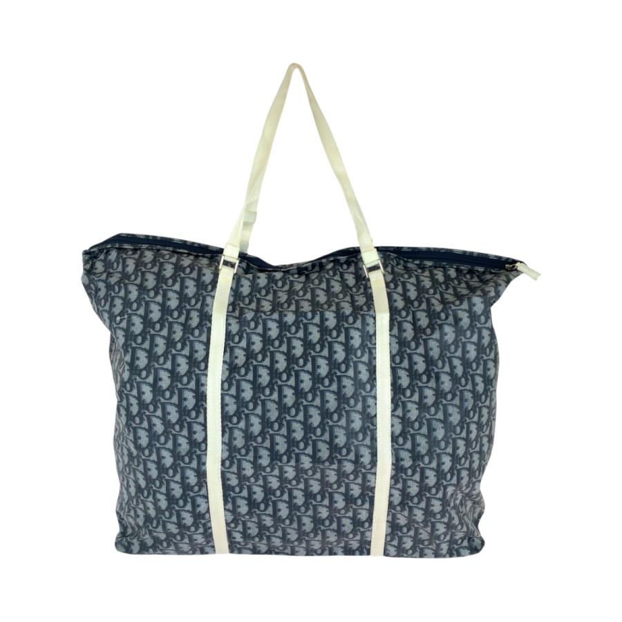 美品 Dior ディオール トロッター ネイビー ホワイト ナイロン MC1002