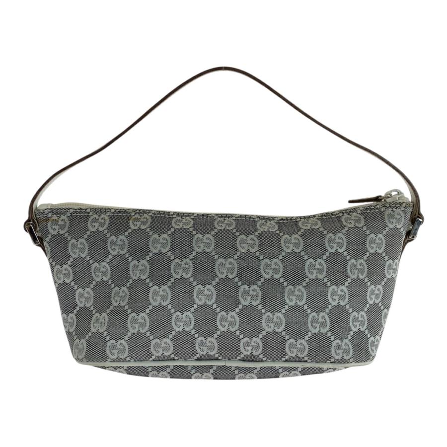 GUCCI（グッチ） 美品 グレー ホワイト シルバー金具 GGキャンバス