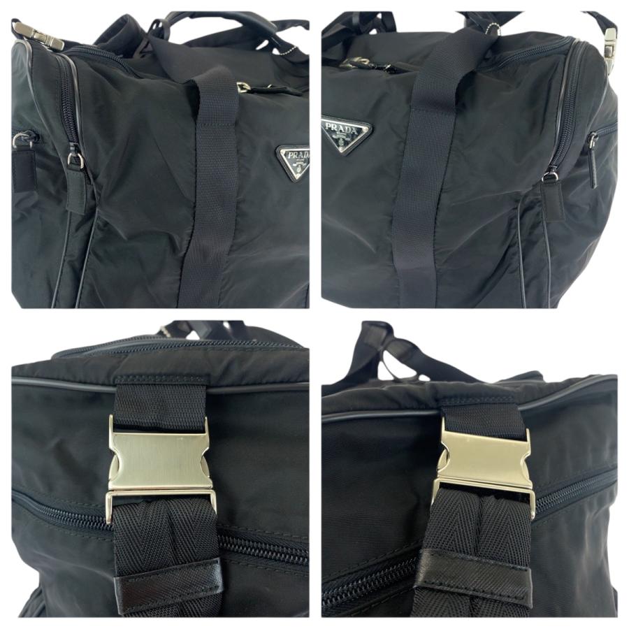 PRADA（プラダ） 美品 テスート 三角ロゴプレート 男女兼用 ブラック