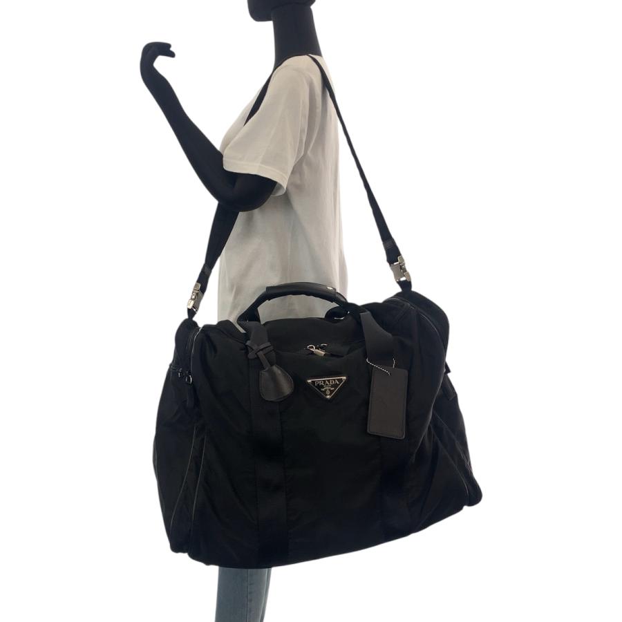 PRADA（プラダ） 美品 テスート 三角ロゴプレート 男女兼用 ブラック