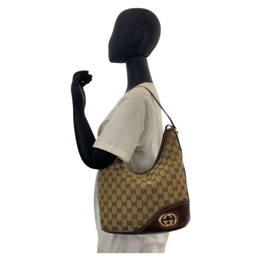 GUCCI（グッチ） 美品 インターロッキング ベージュ ブラウン ゴールド 