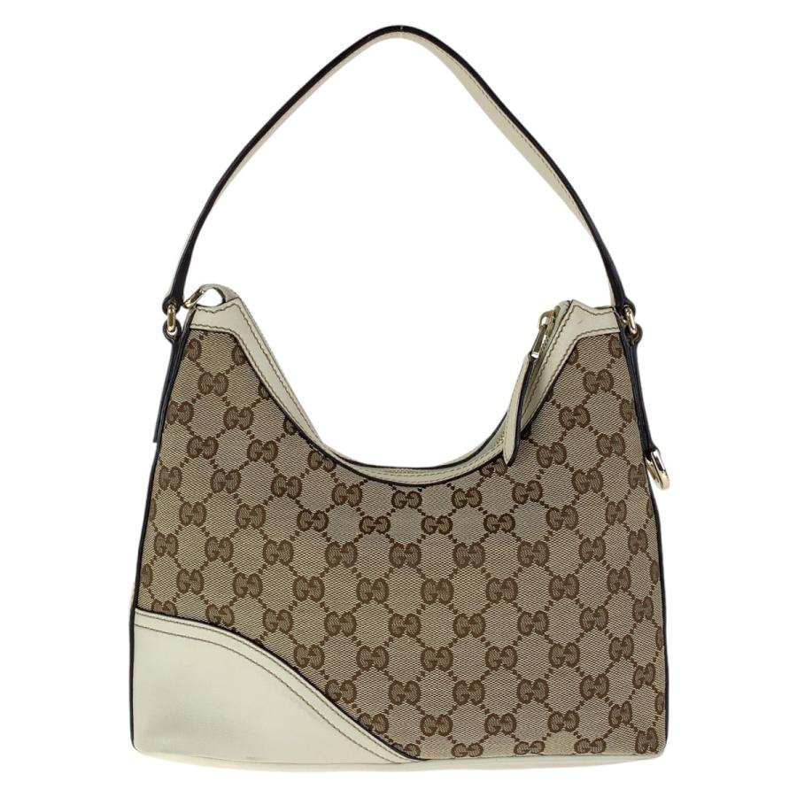美品　GUCCI グッチ ハンドバッグ インターロッキング ゴールド金具 GUCCI（グッチ） 美品 インターロッキング ホワイト ブラウン ゴールド