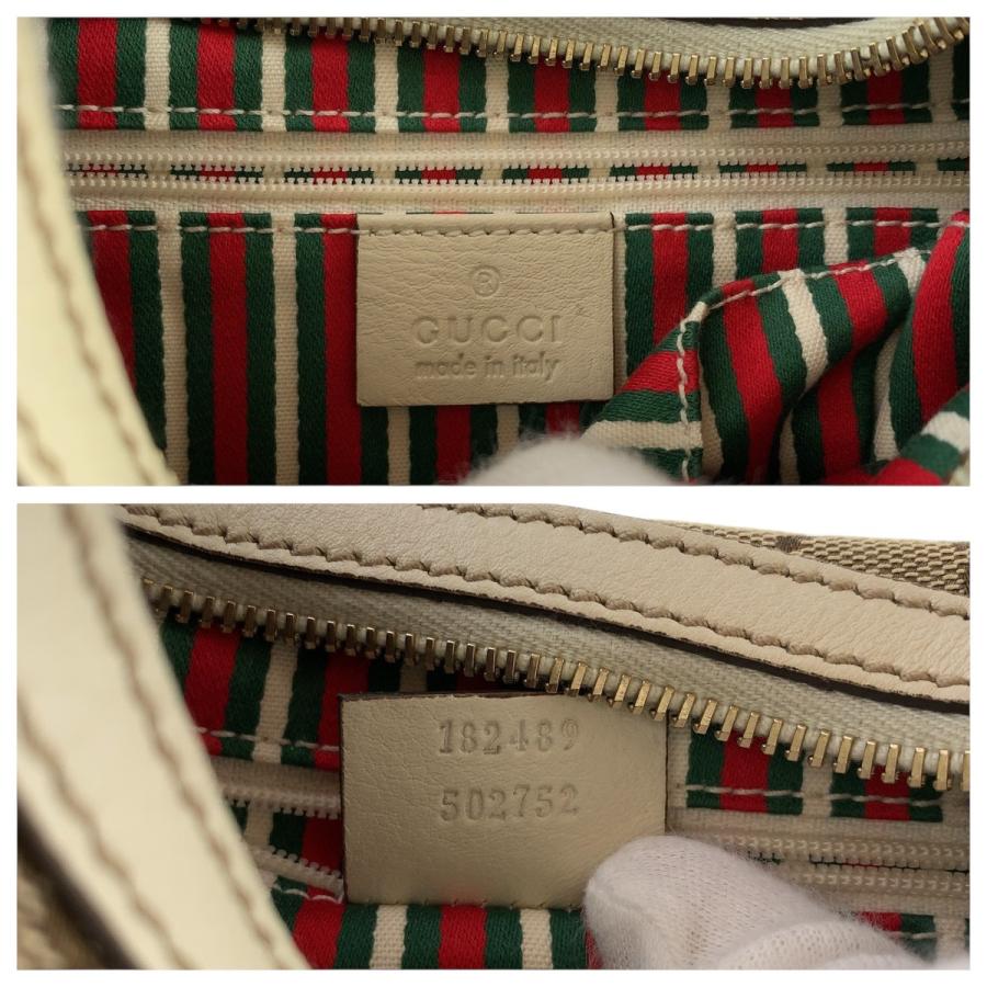 GUCCI（グッチ） 美品 インターロッキング ホワイト ブラウン ゴールド