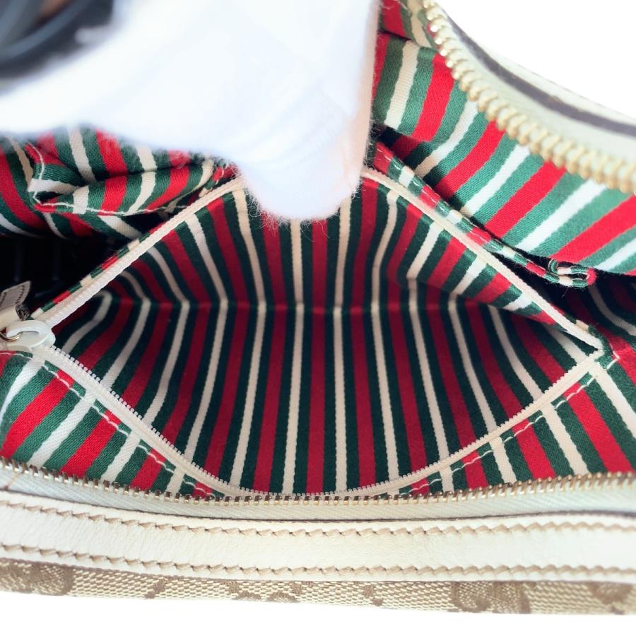 GUCCI（グッチ） 美品 インターロッキング ホワイト ブラウン ゴールド