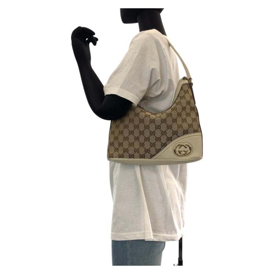 GUCCI（グッチ） 美品 インターロッキング ホワイト ブラウン ゴールド