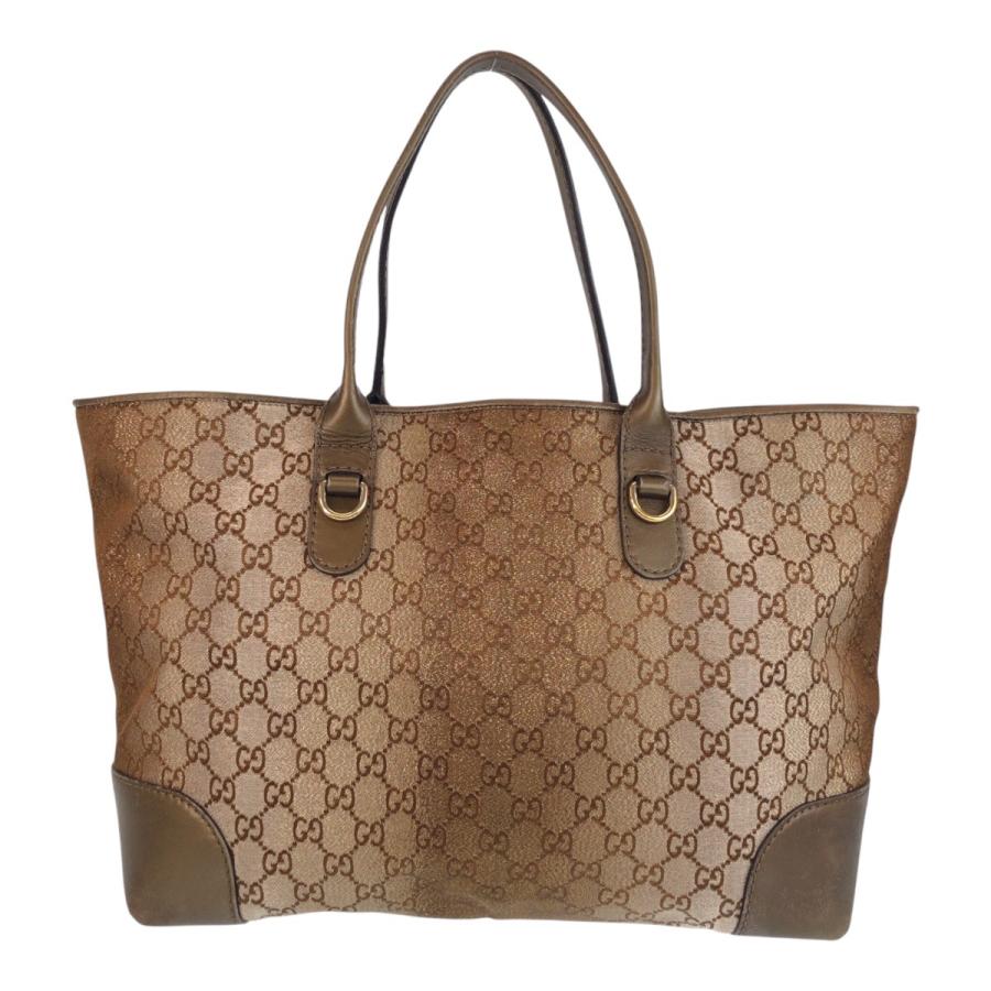 美品 GUCCI グッチ ブラウン ゴールド金具 GGキャンバス/レザー