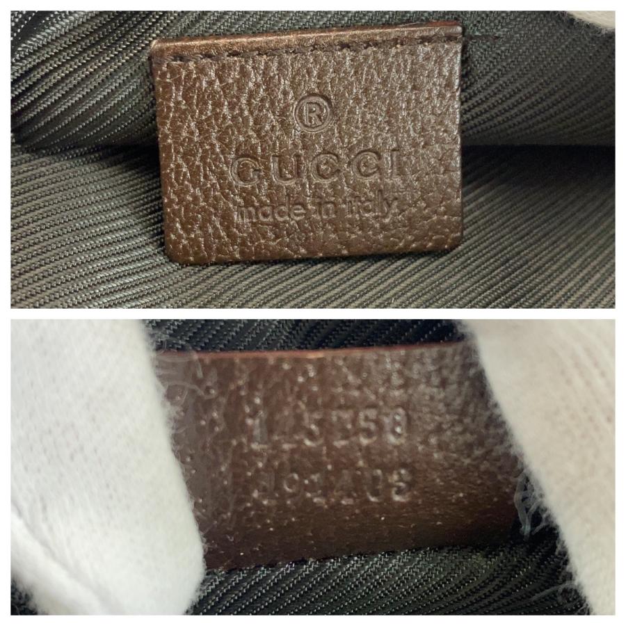GUCCI（グッチ） 美品 ブラウン ゴールド金具 GGキャンバス/レザー