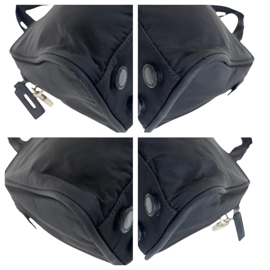 PRADA プラダ テスート 三角ロゴプレート ブラック 黒 シルバー金具 ナイロン トートバッグ ハンドバッグ レディース 500351 | PRADA | 02