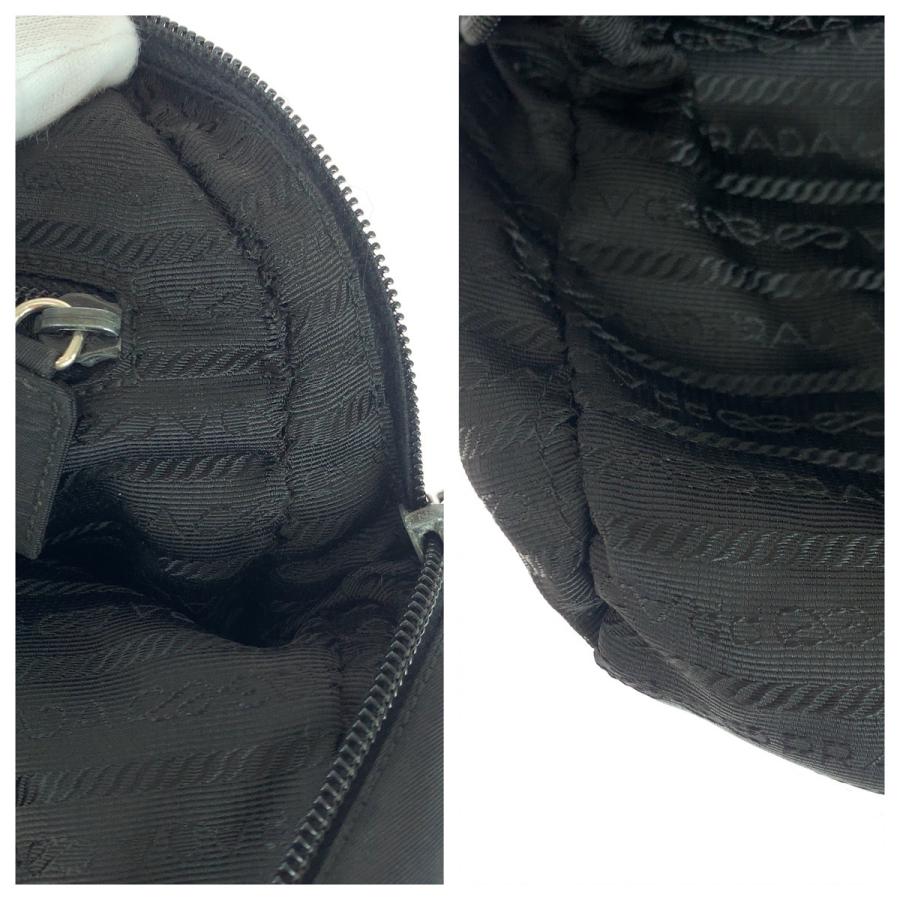 PRADA プラダ テスート 三角ロゴプレート ブラック 黒 シルバー金具 ナイロン トートバッグ ハンドバッグ レディース 500351 | PRADA | 04