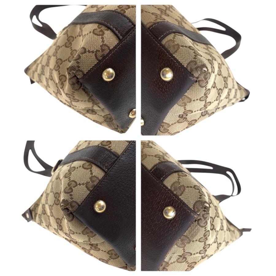 GUCCI（グッチ） ブラウン ゴールド金具 GGキャンバス/レザー 141470