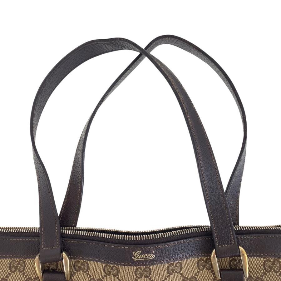 GUCCI（グッチ） ブラウン ゴールド金具 GGキャンバス/レザー 141470