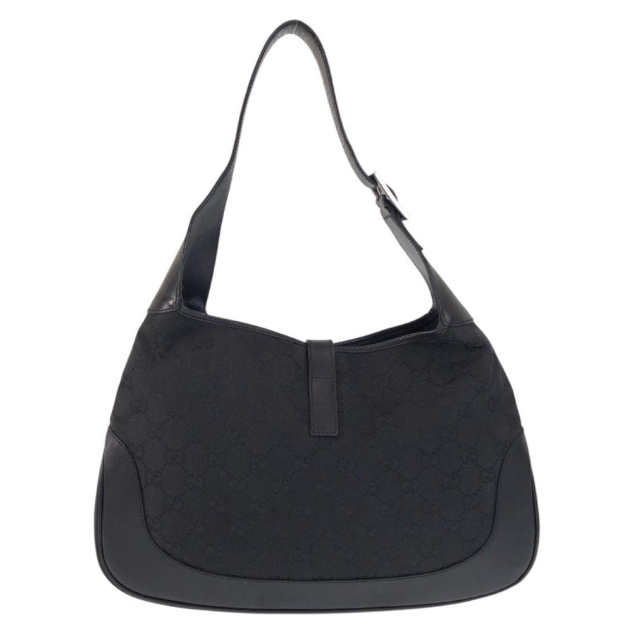 GUCCI（グッチ） 美品 ジャッキー ブラック 黒 GGキャンバス/レザー