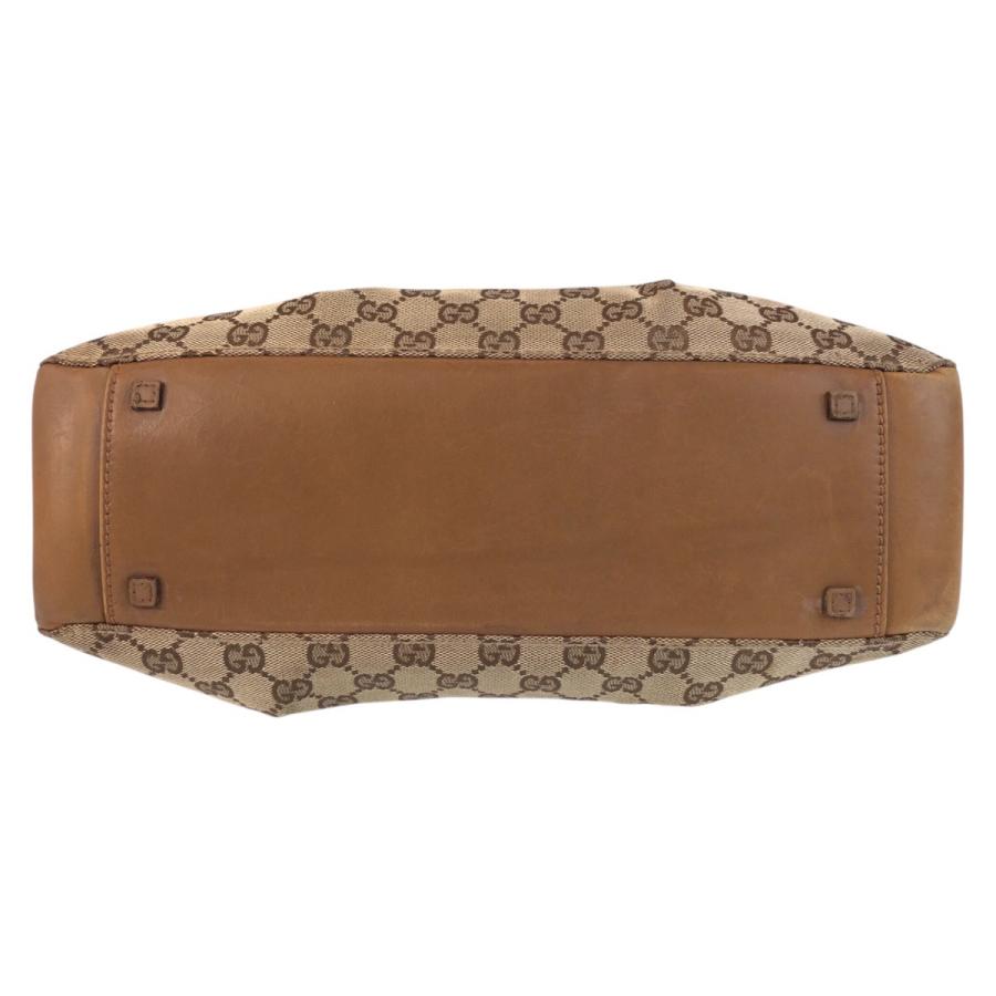 GUCCI（グッチ） ベージュ ブラウン GGキャンバス/レザー 94898 トート