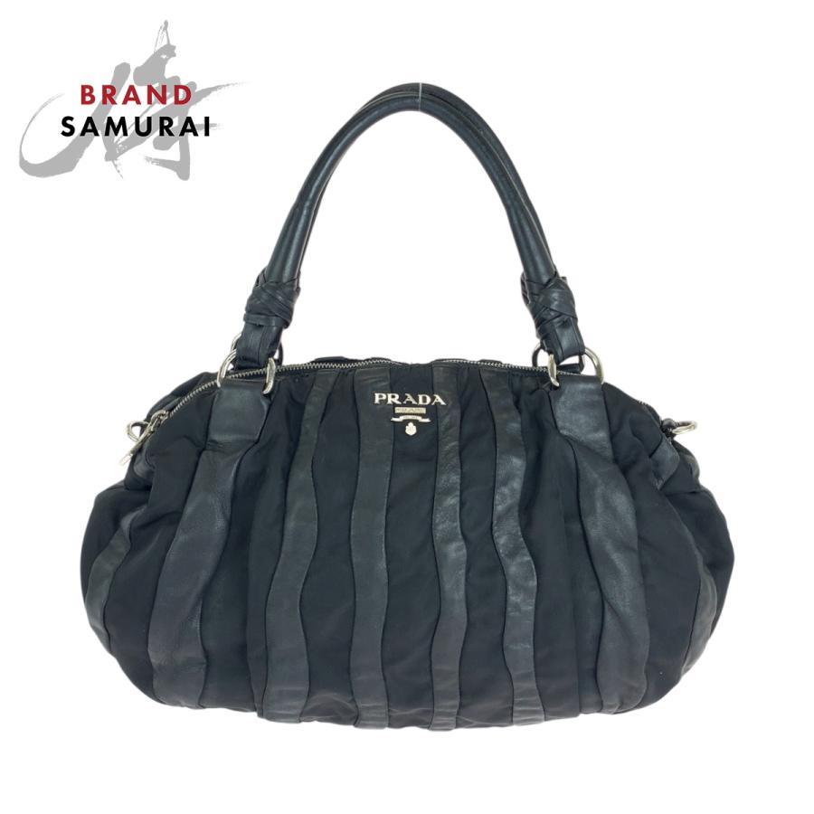 PRADA 美品 プラダ テスート クリムソン ブラック ナイロン