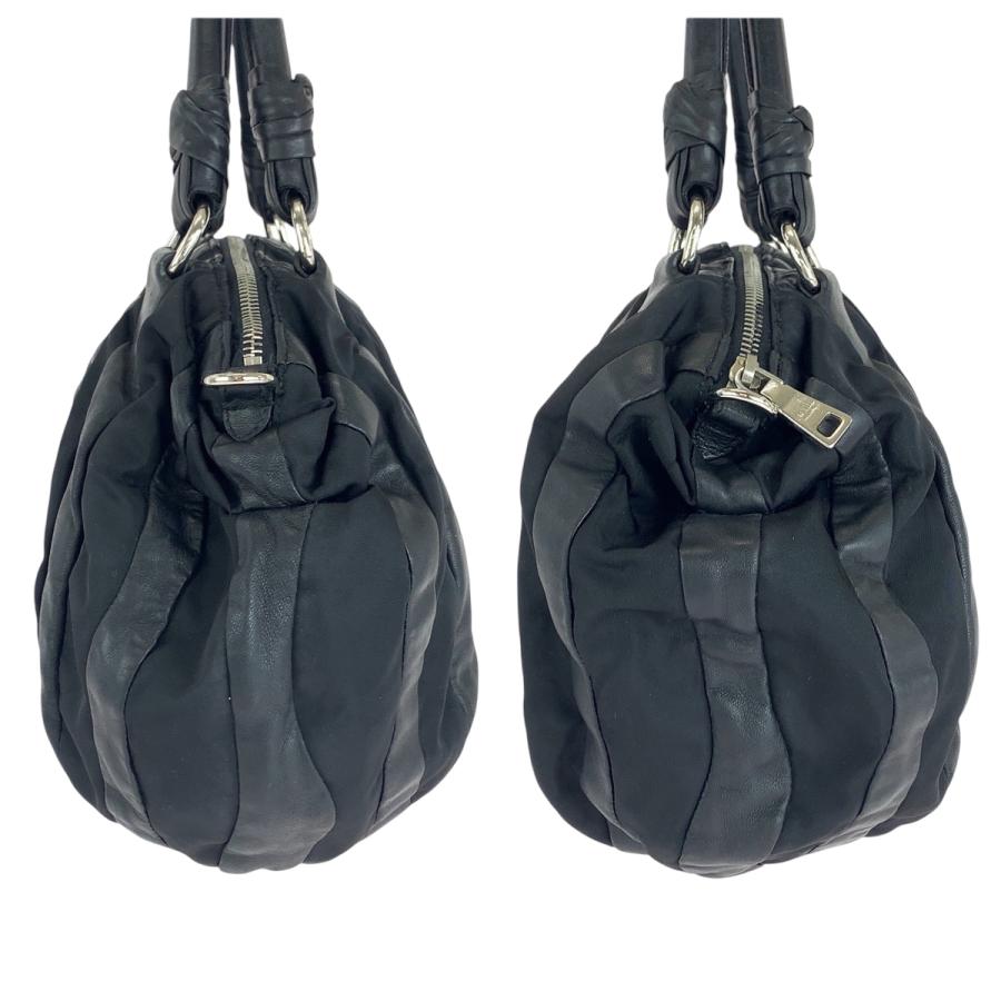 PRADA（プラダ） 美品 テスート クリムソン ブラック ナイロン/レザー 