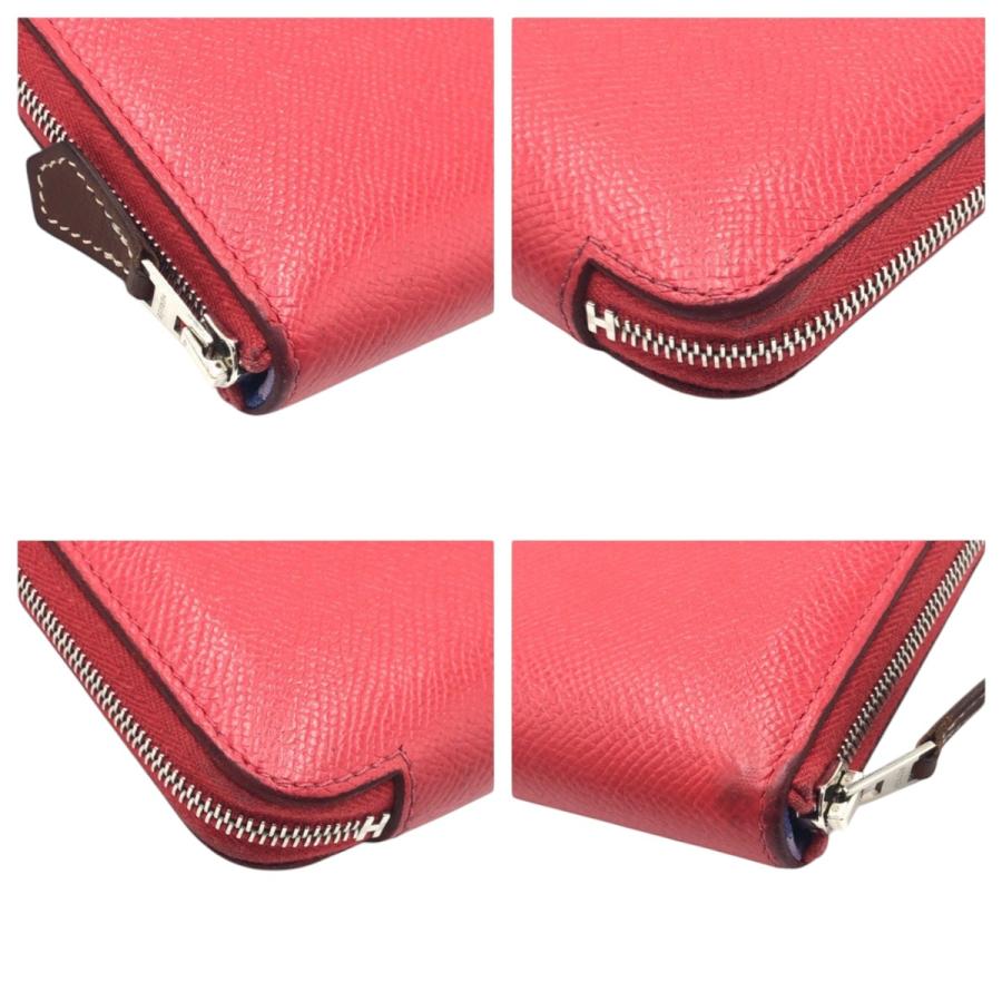 エルメス　アザップコンパクトシルクイン　ピンク　ヴォーエプソン　刻印Ａ HERMES（エルメス） 美品 アザップコンパクト シルクイン ピンク