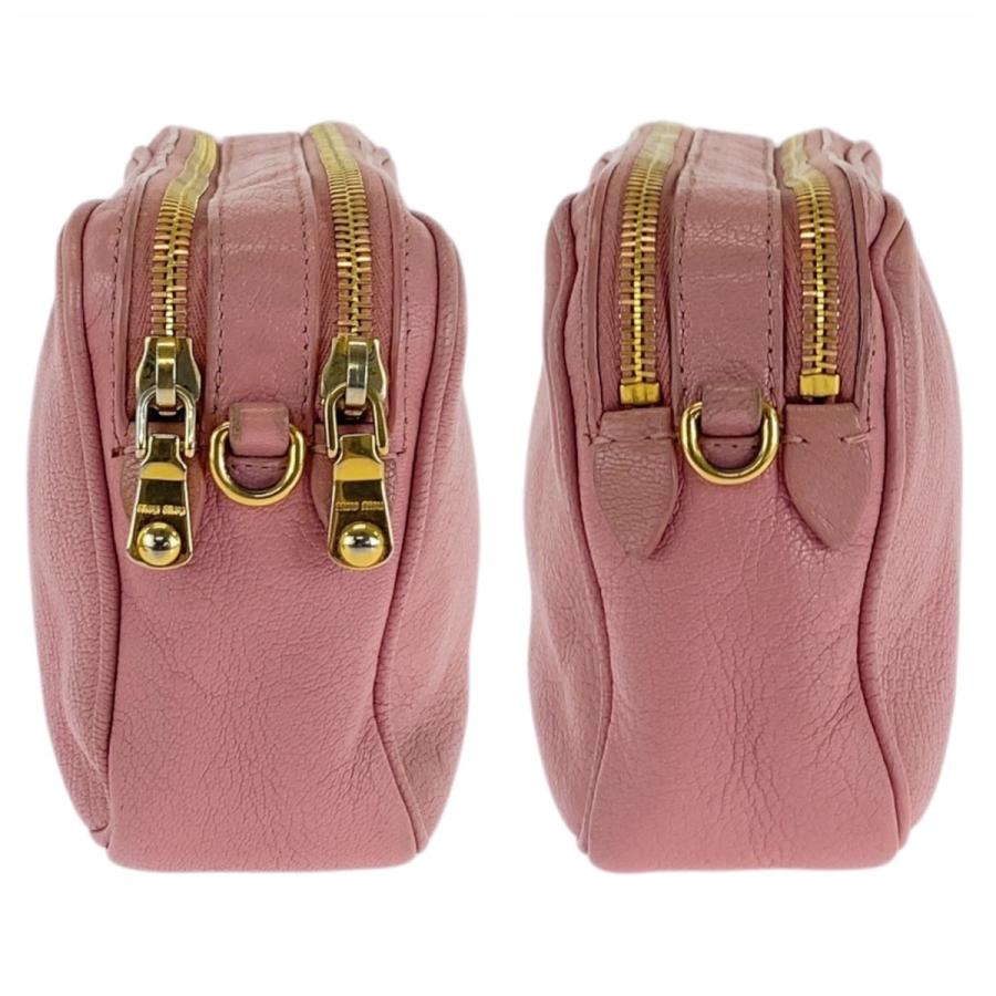 miu miu（ミュウミュウ） 美品 マドラス ピンク ブラック 黒 ゴールド 
