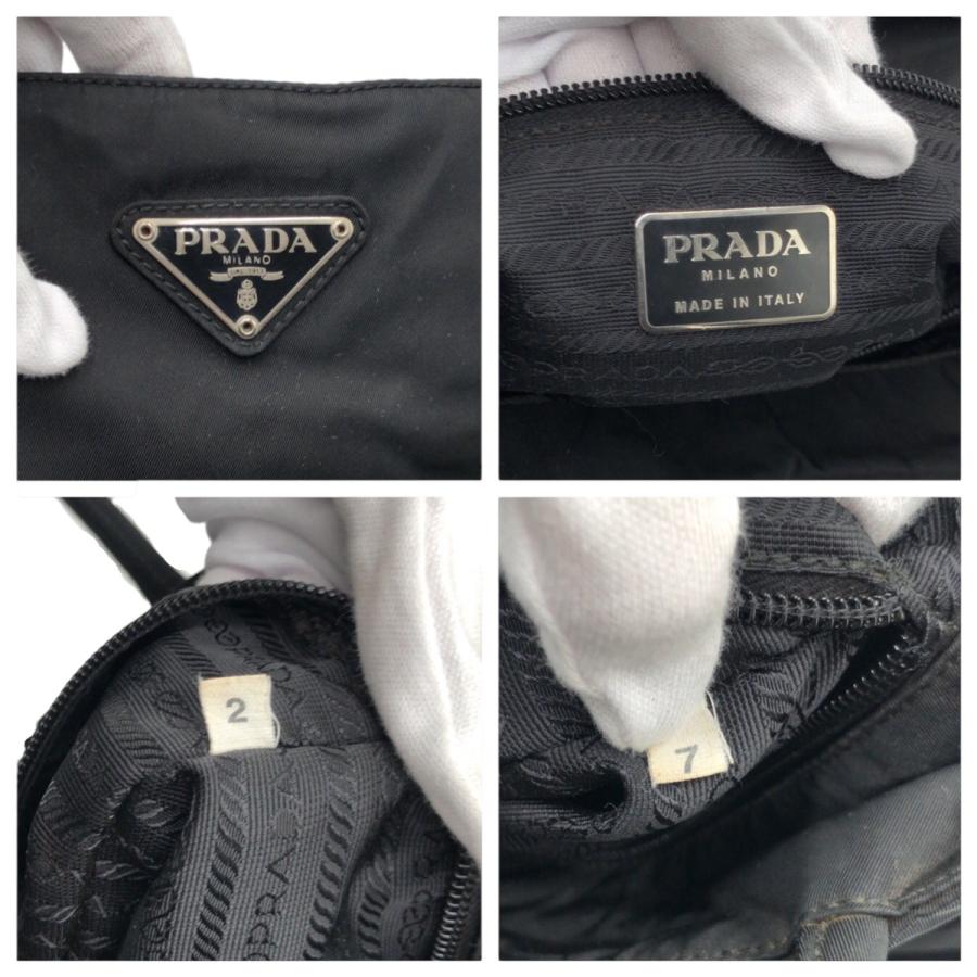 美品 PRADA プラダ テスート 三角ロゴ ブラック 黒 ナイロン トートバッグ ハンドバッグ レディース 500616 | PRADA | 03
