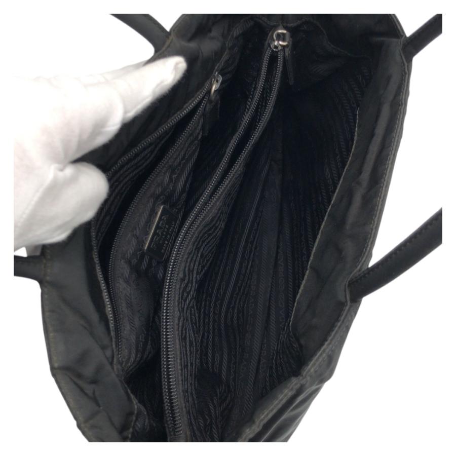 美品 PRADA プラダ テスート 三角ロゴ ブラック 黒 ナイロン トートバッグ ハンドバッグ レディース 500616 | PRADA | 06