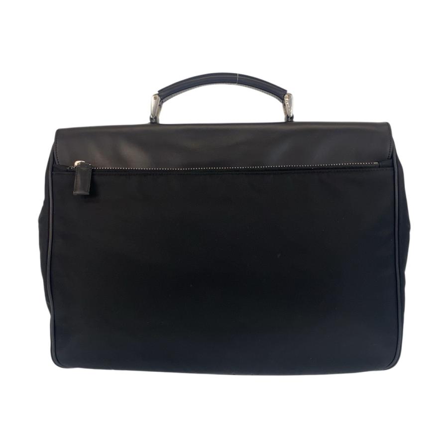 プラダ テスートナイロン ビジネスバッグ ハンドバッグ ブリーフケース ブラック PRADA（プラダ） 美品 テスート ブラック 黒 シルバー金具 ナイロン