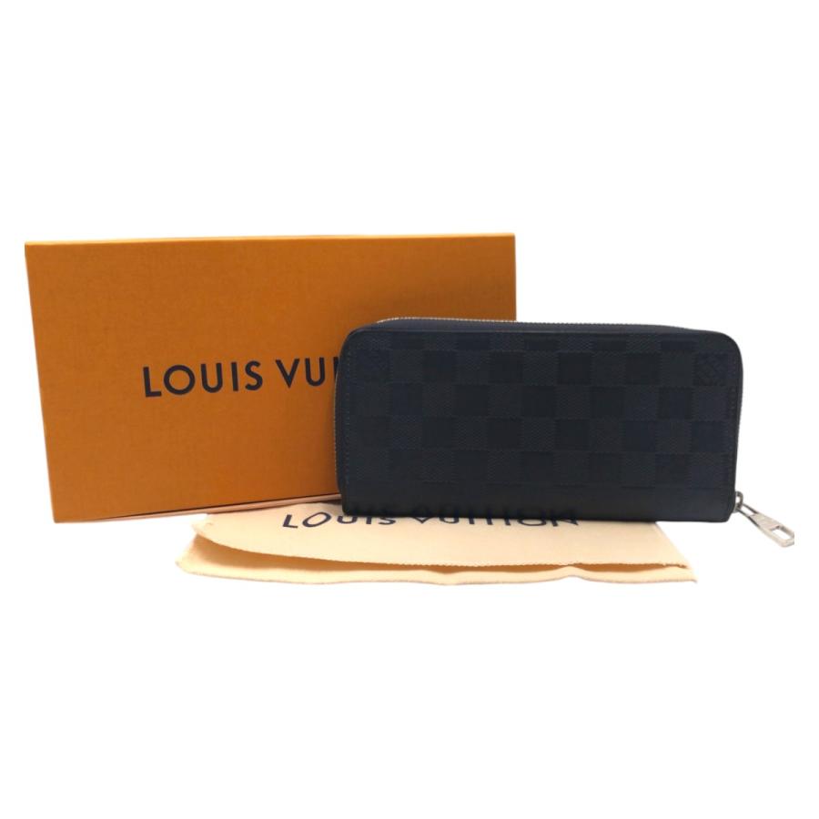 LOUIS VUITTON 美品 ルイヴィトン ダミエ アンフィニ ジッピー 