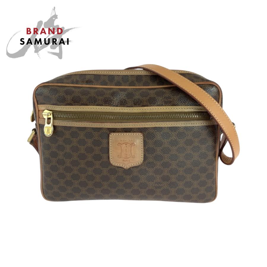 CELINE セリーヌ　ショルダーバッグ　マカダム柄　ゴールド金具 CELINE(セリーヌ) OLD CELIEN macadam shoulder bag マカダム柄