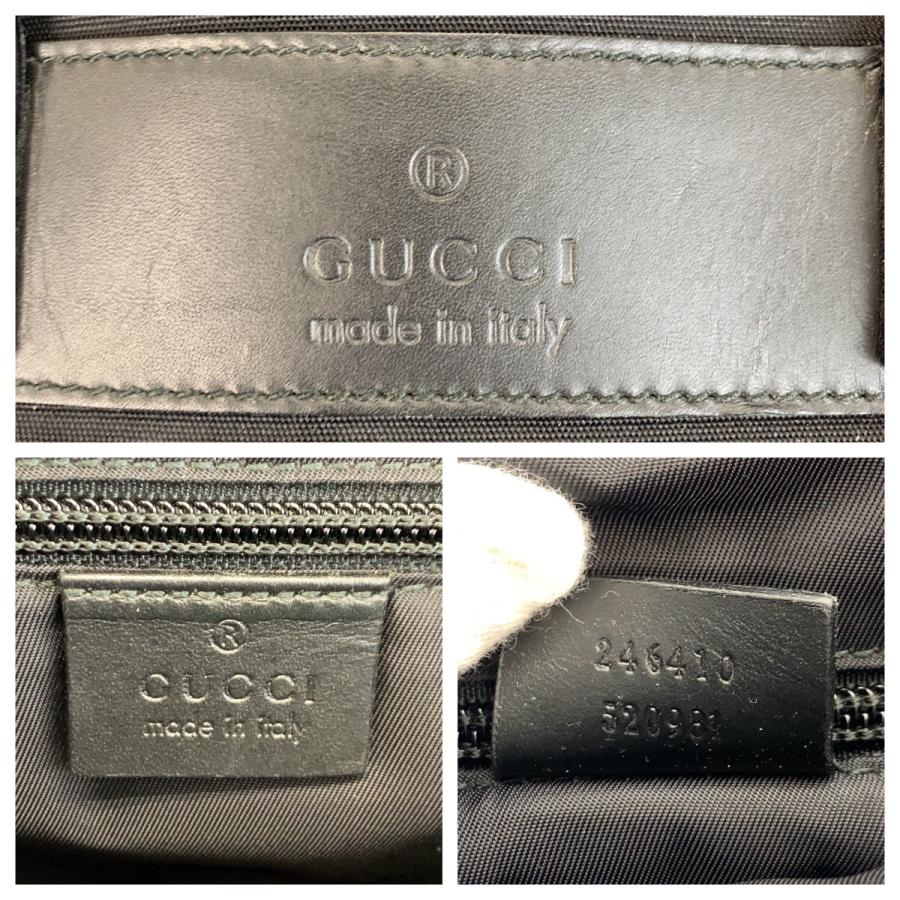 GUCCI 美品 グッチ シェリーライン ブラック 黒 シルバー金具