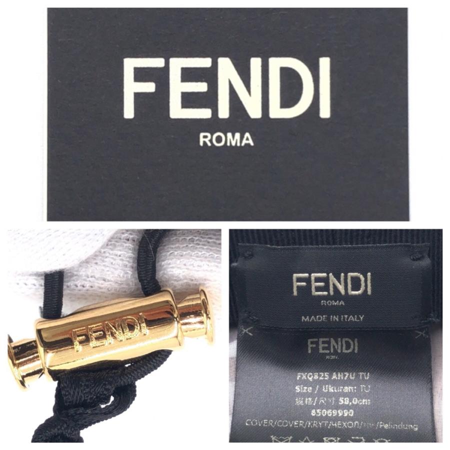 FENDI（フェンディ） 美品 ズッカ柄 ブラック 黒 ナイロン FXQ825