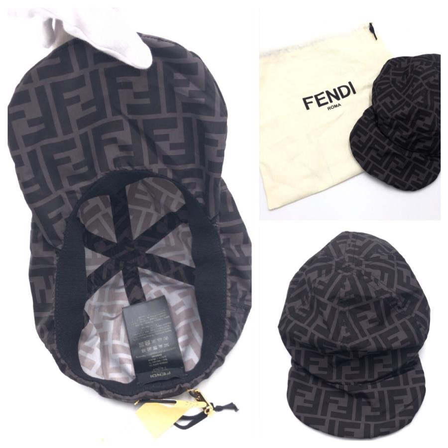 FENDI（フェンディ） 美品 ズッカ柄 ブラック 黒 ナイロン FXQ825
