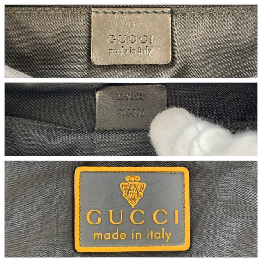 GUCCI（グッチ） クレスト ブラック オレンジ シルバー金具 ナイロン