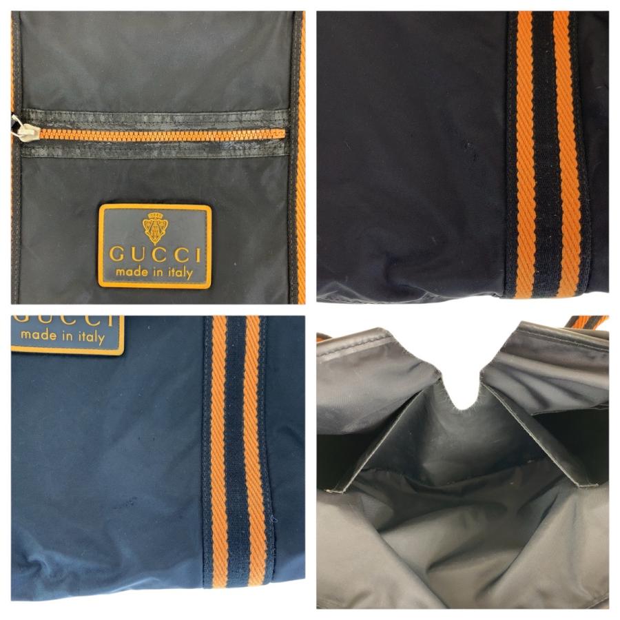 GUCCI（グッチ） クレスト ブラック オレンジ シルバー金具 ナイロン