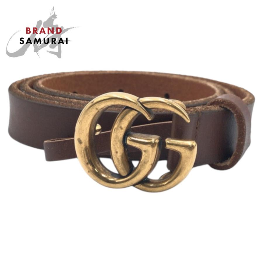 美品】GUCCI グッチ GGマーモント ベルト ゴールド 85 34 【公式通販】